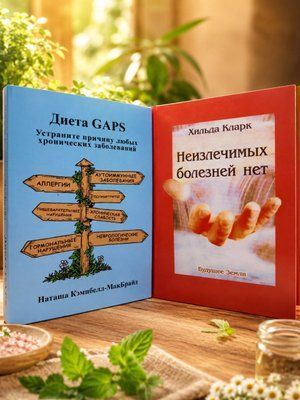 Комплект книг "Диета GAPS." Наташа Кэмпбелл-МакБрайд и "Неизлечимых болезней нет" Хильда Кларк 00112 фото